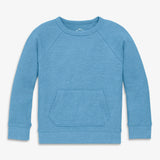 Kids heathered waffle pocket tee