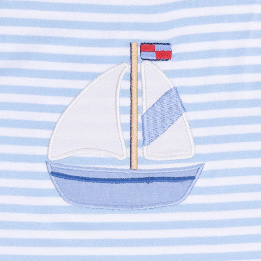 Bubbly Sailboat Stripe - Sleeveless Jon Jon