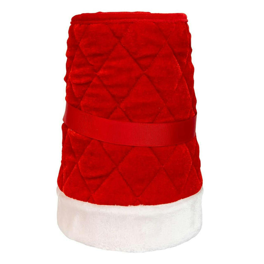 Kurt Adler luxurious 10 x24-Inch Quilted Red Velvet Tree Collar