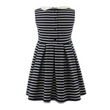 Breton Striped Contrast Collar Jersey Dress