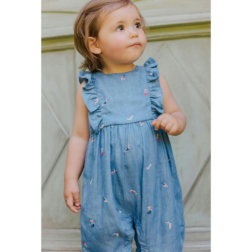 TARTINE ET CHOCOLAT Mermaid Dreams Chambray Jumpsuit