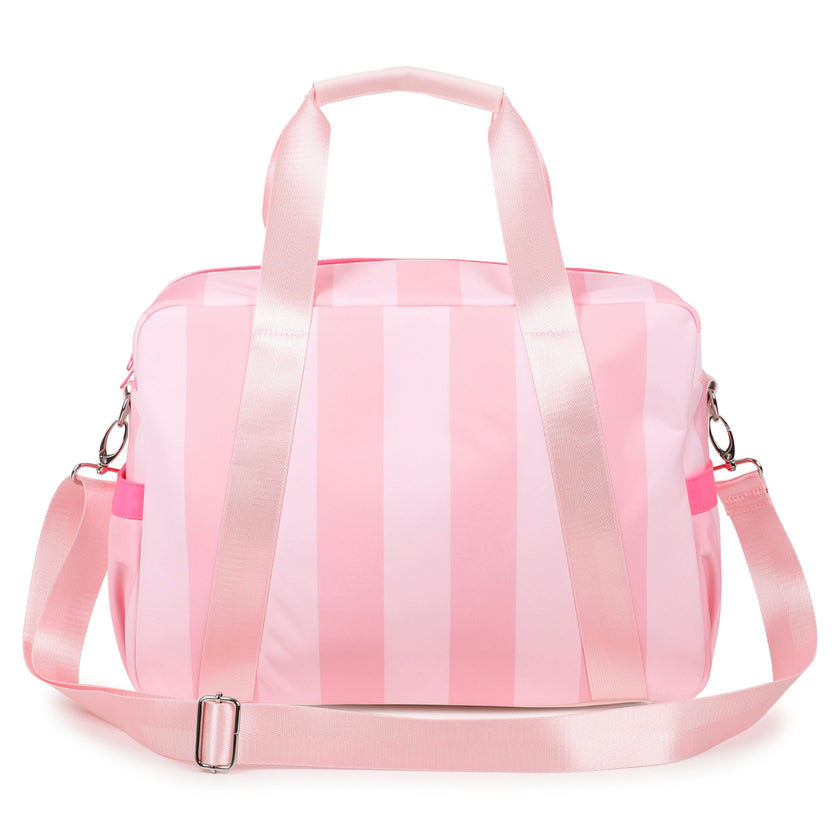 Pink Striped Diaper Bag