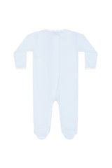 Blue Classic Stripes Zipper Footie