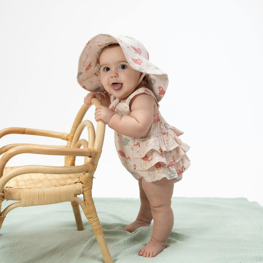Flamingos - Ruffle Sunsuit