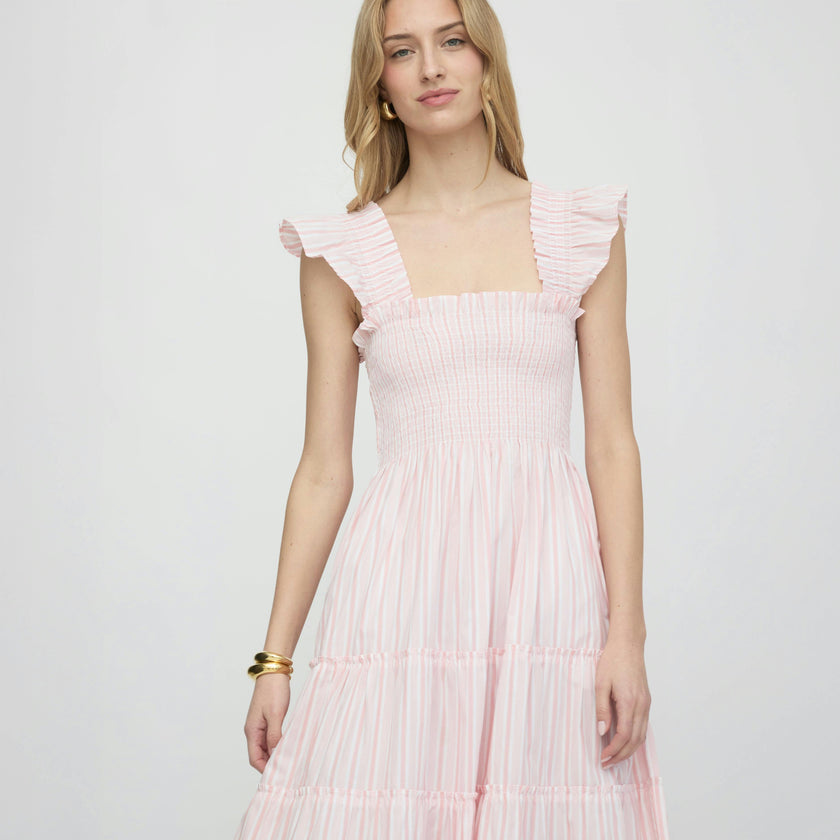 The Ellie Nap Dress - Pink Variegated Stripe