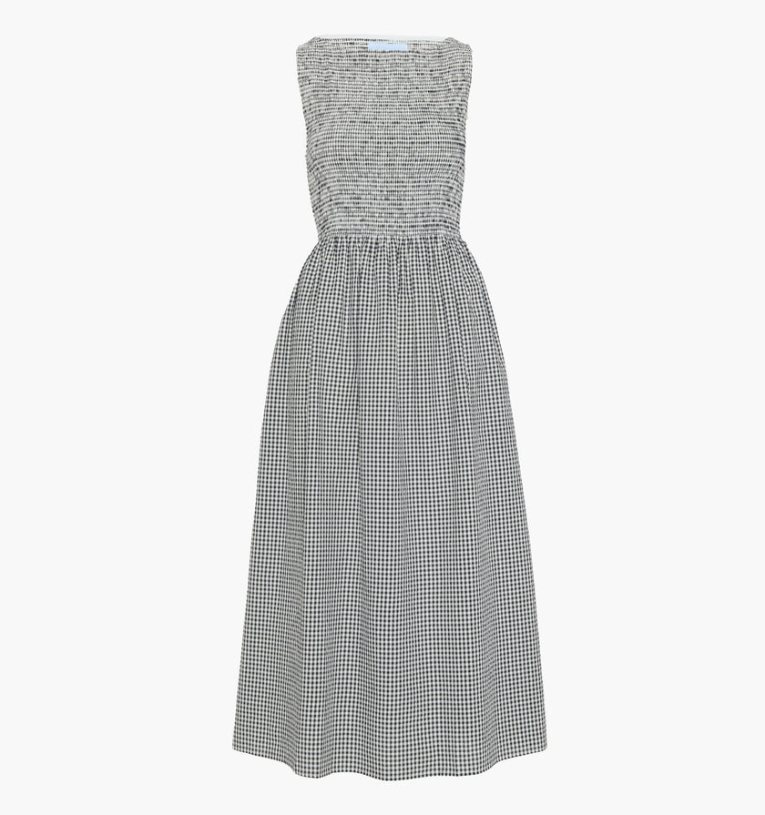 The Cosima Nap Dress - Black/Sand Gingham