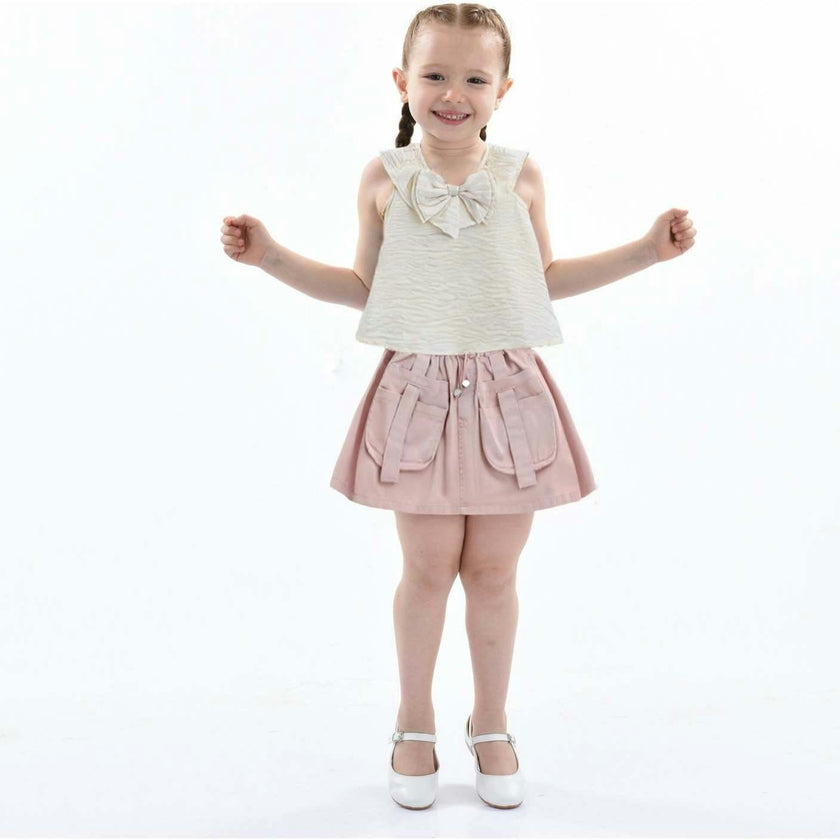 Strap Bow Shorts Set