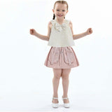 Strap Bow Shorts Set