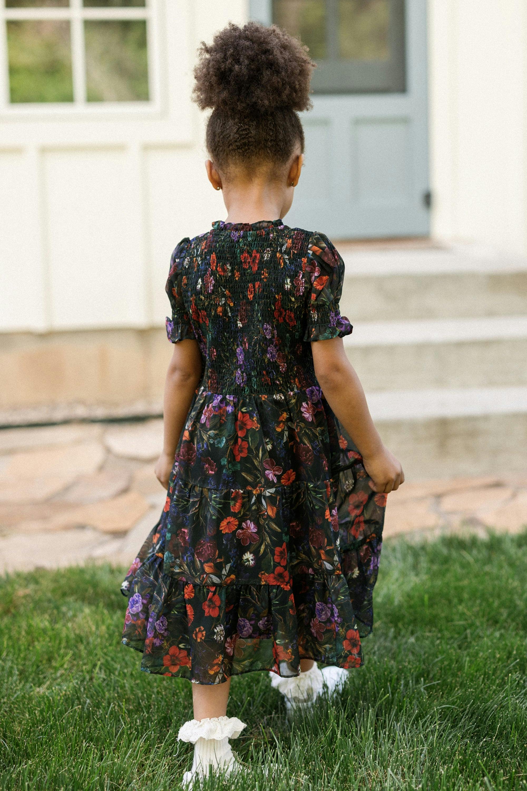 Mini Cordelia Dress in Evergreen Vivid Meadow
