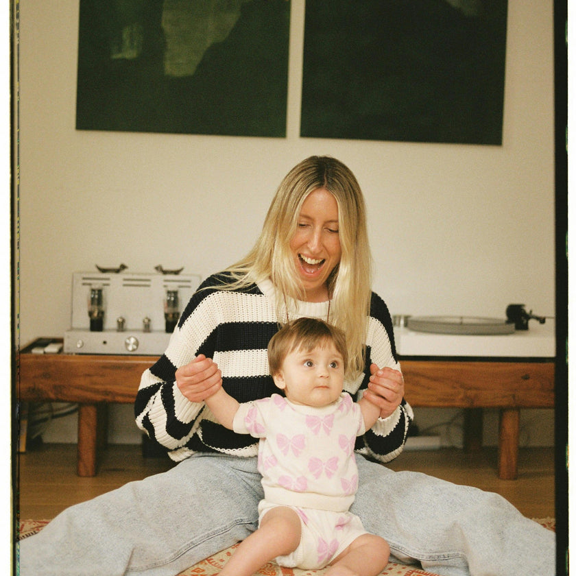 Pinpilin Baby Jumper Pink Lavander Bow