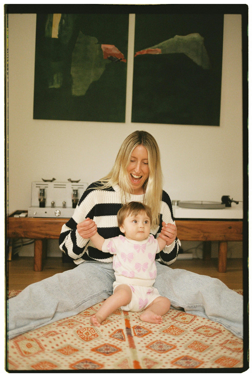 Pinpilin Baby Jumper Pink Lavander Bow