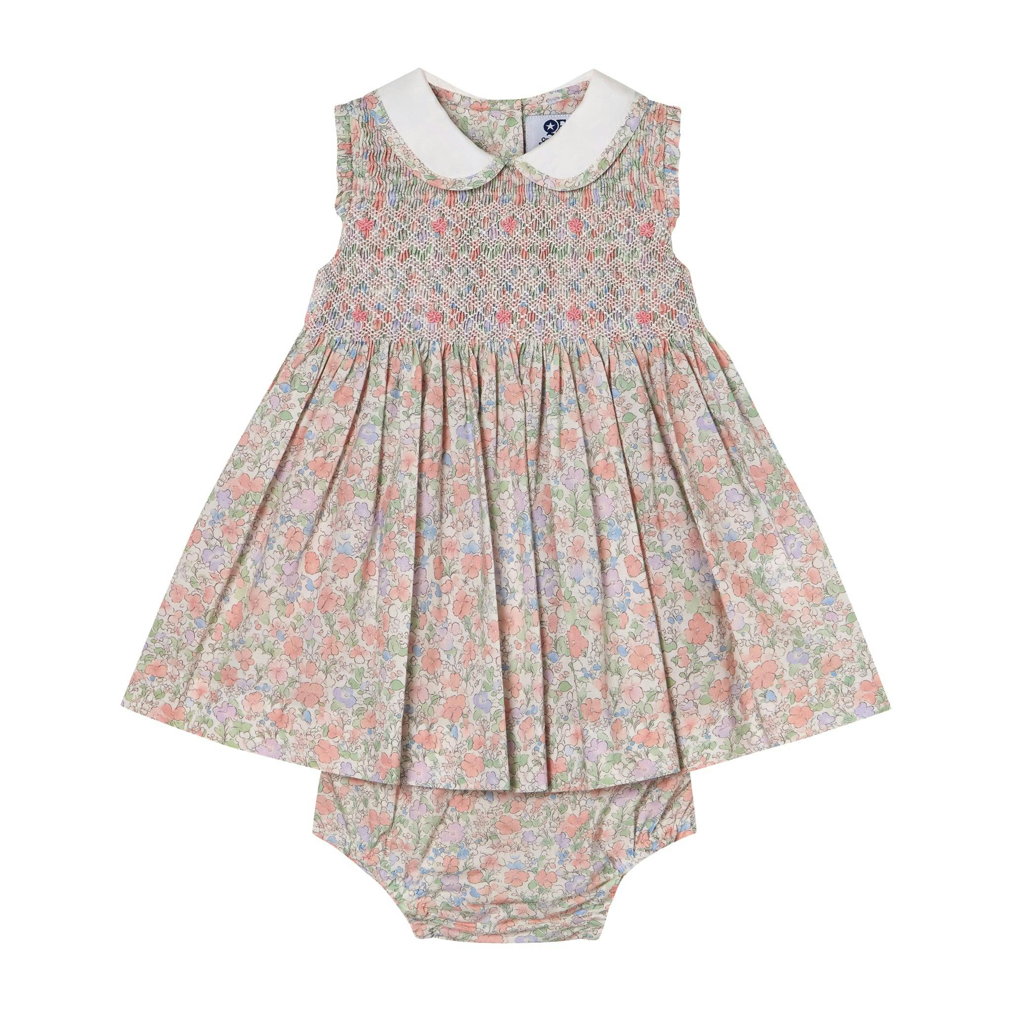 Hand-Smocked Baby Dress - Flora
