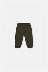 Baby Stretch Canvas Jogger Pants Very Dark Green