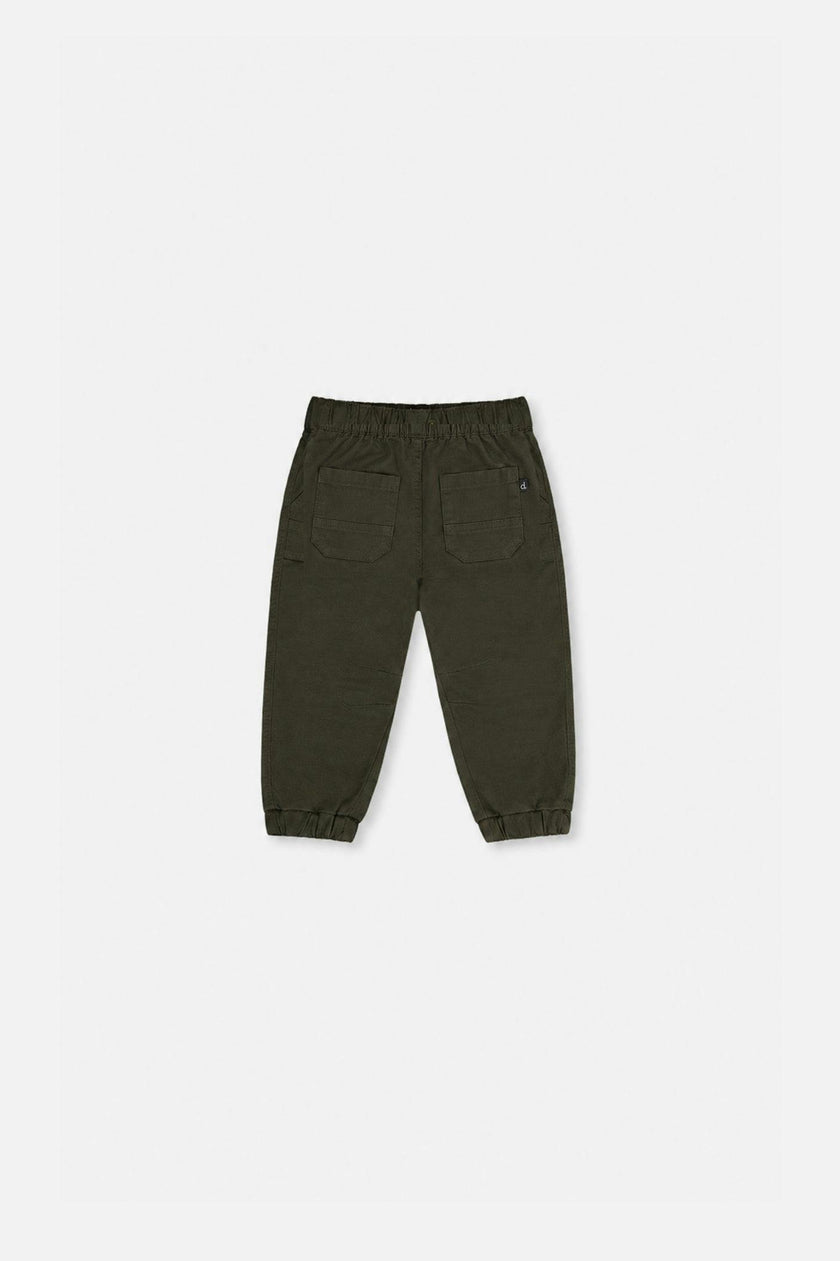 Baby Stretch Canvas Jogger Pants Very Dark Green
