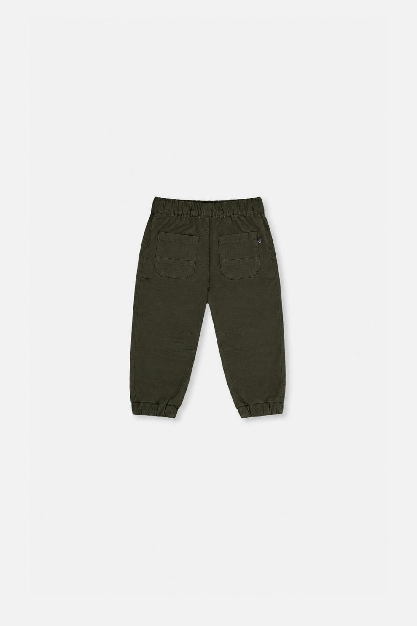 Baby Stretch Canvas Jogger Pants Very Dark Green