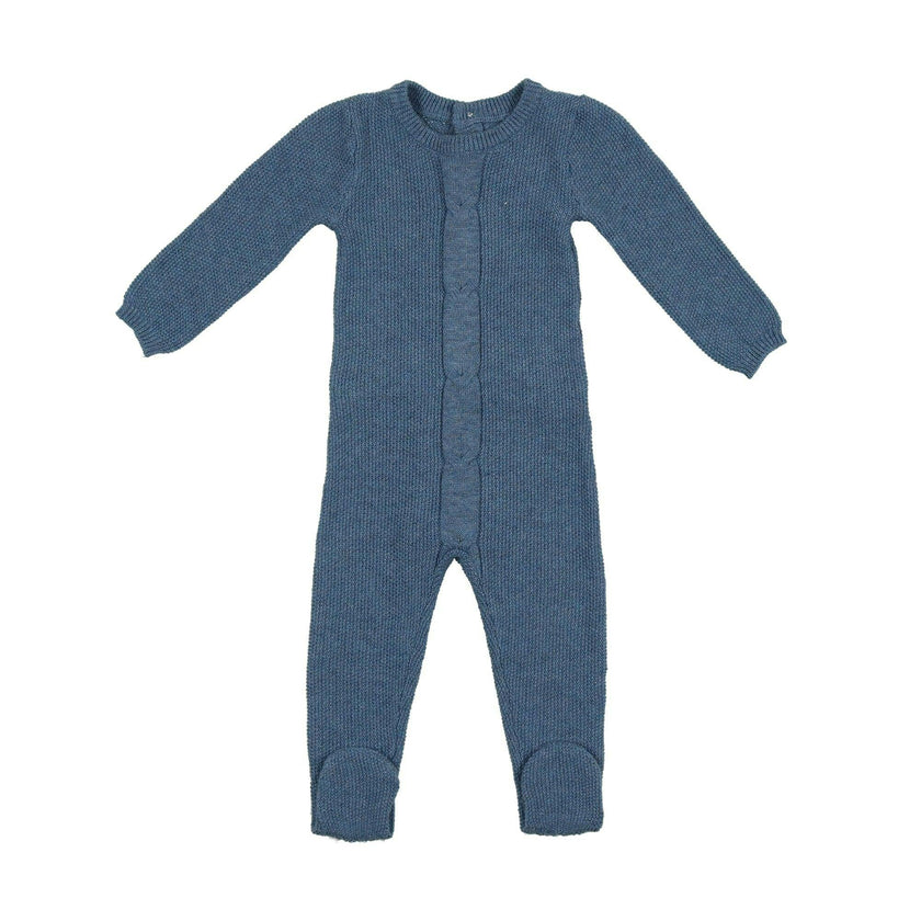 Braided Rope Knit Long Sleeve Footie