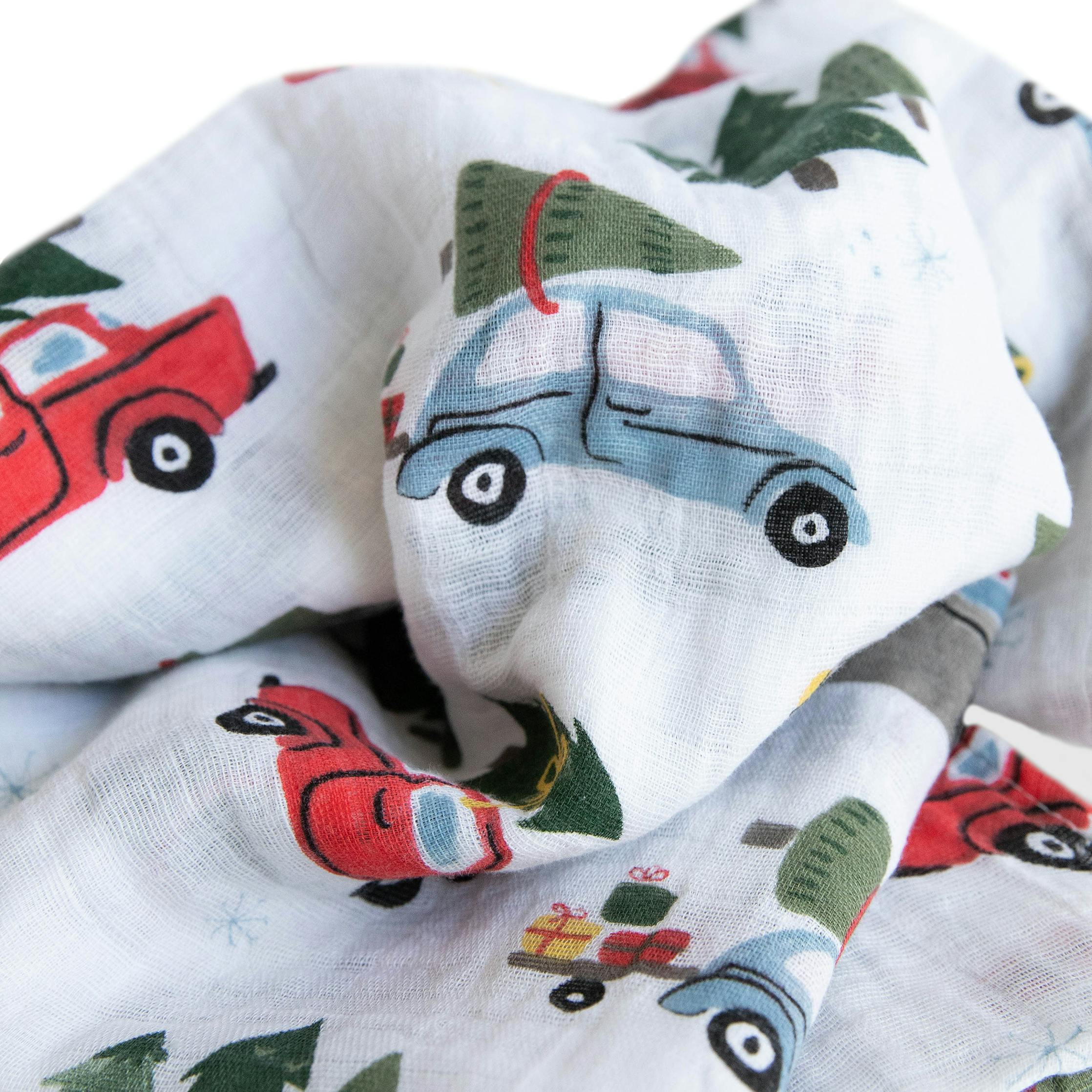 Cotton Muslin Swaddle Blanket - Holiday Haul