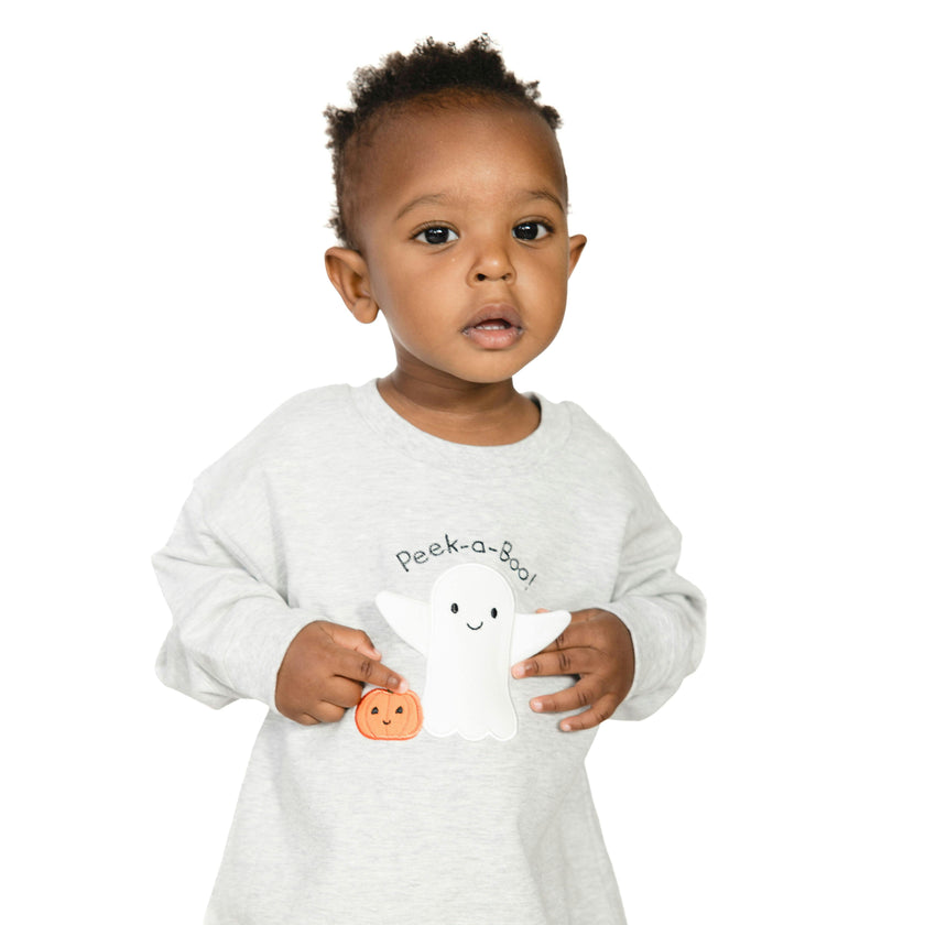 Ghosts - Gray Drop Sleeve Sweatshirt