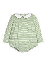 Pleated Peter Pan Bubble - Watercress Stripe