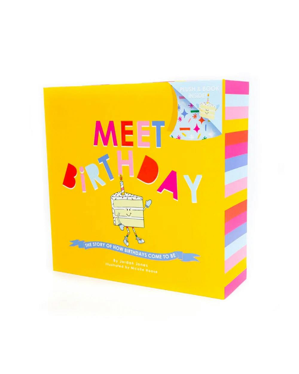 Packed Party Meet Birthday Children's Book with Birthday Plush Toy and Keepsake Gift Box - 32-Page Hardcover Birthday Story with Memento Pockets
