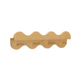 Lido Wave Bookshelf with Hooks in Honey