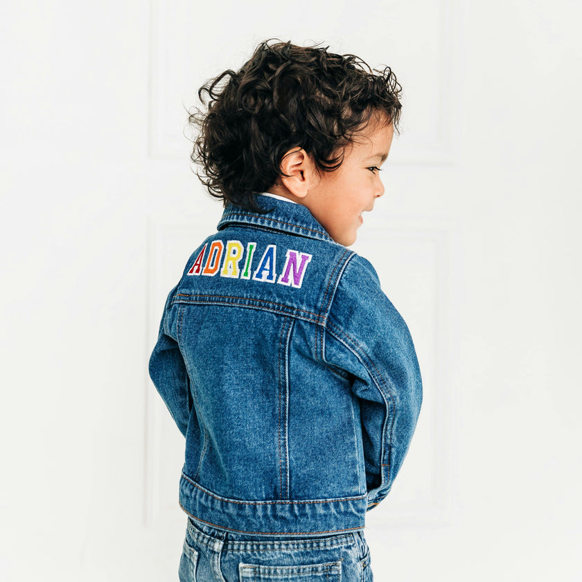 Custom Embroidered Washed Denim Jacket