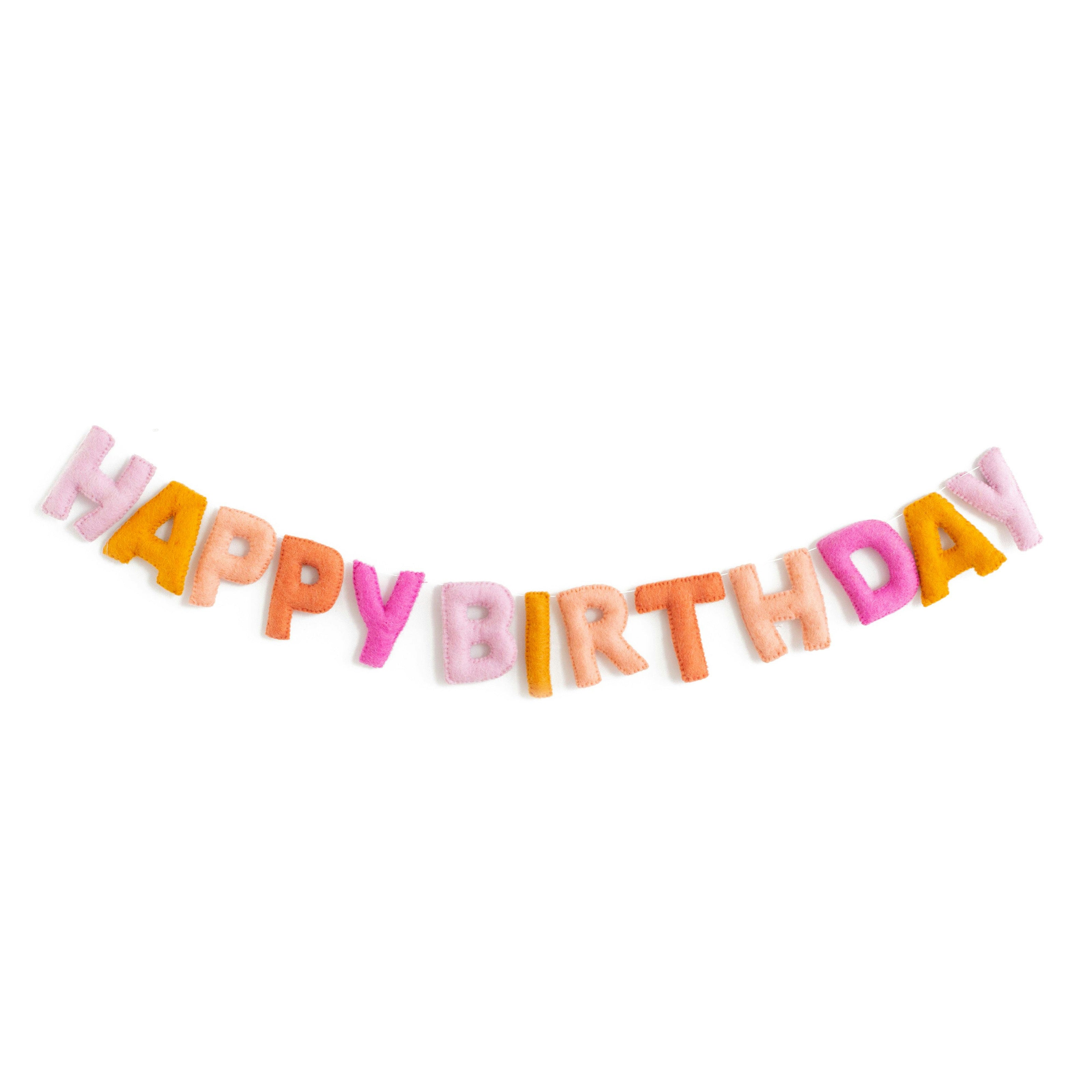 Happy Birthday Wool Felt Garland