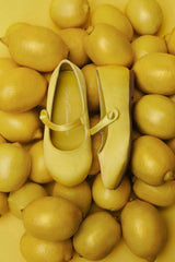 Elin Satin Glossy Leather Pointed-Toe Mary Janes