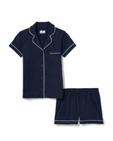 The Poppy Lightweight Pima Short Set in Navy