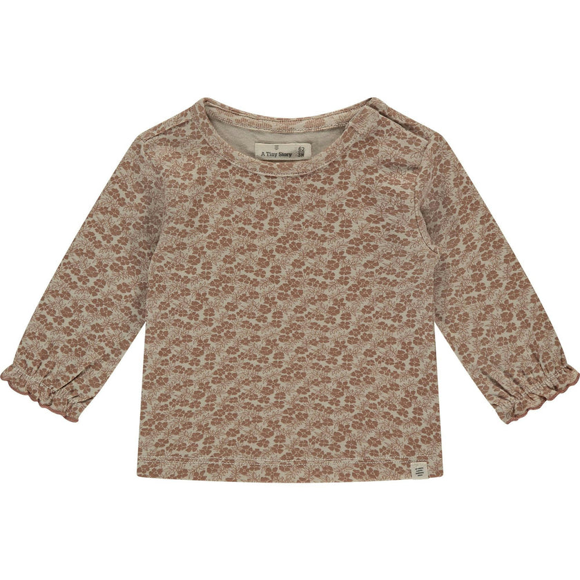 Allover Floral Long Sleeve Top