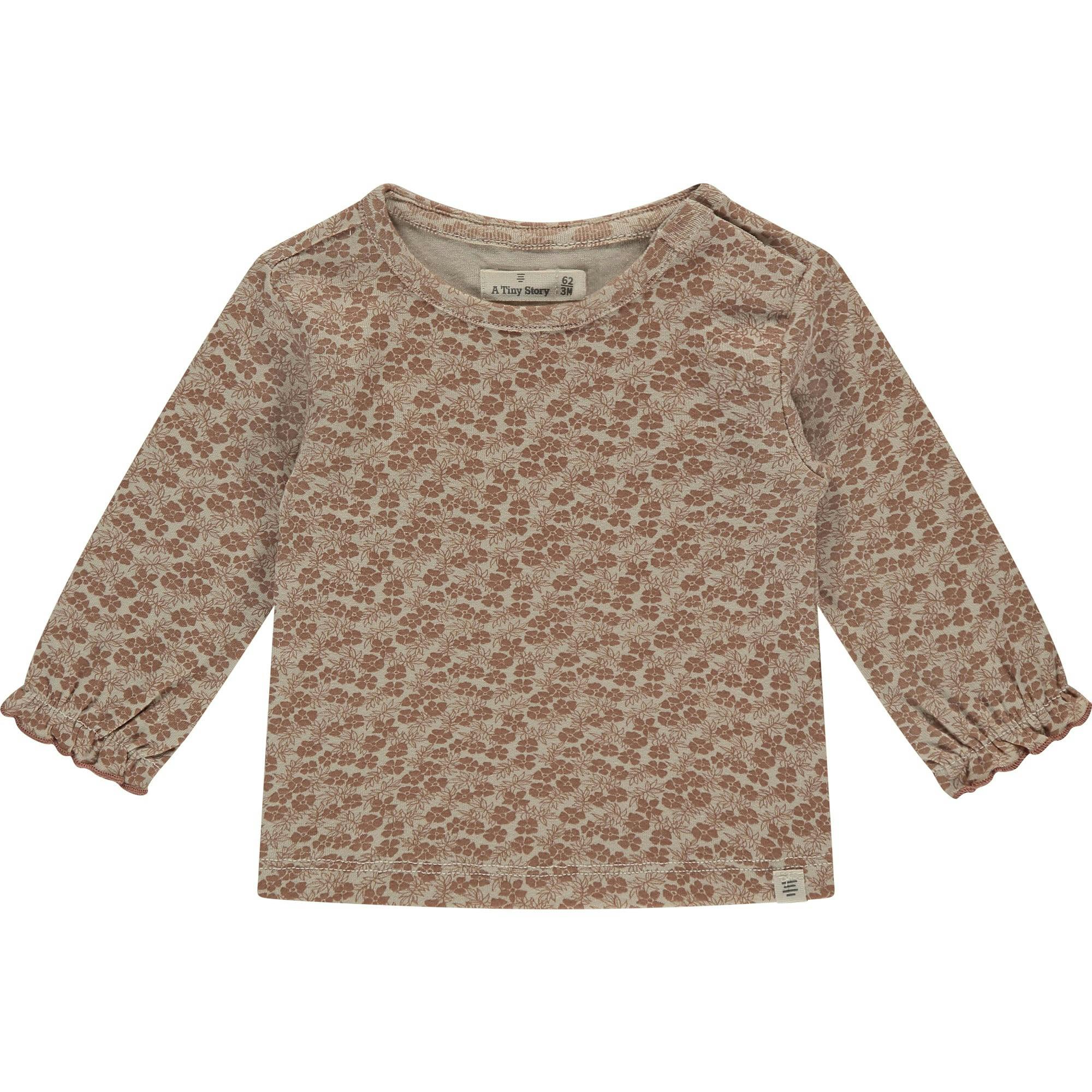 Allover Floral Long Sleeve Top