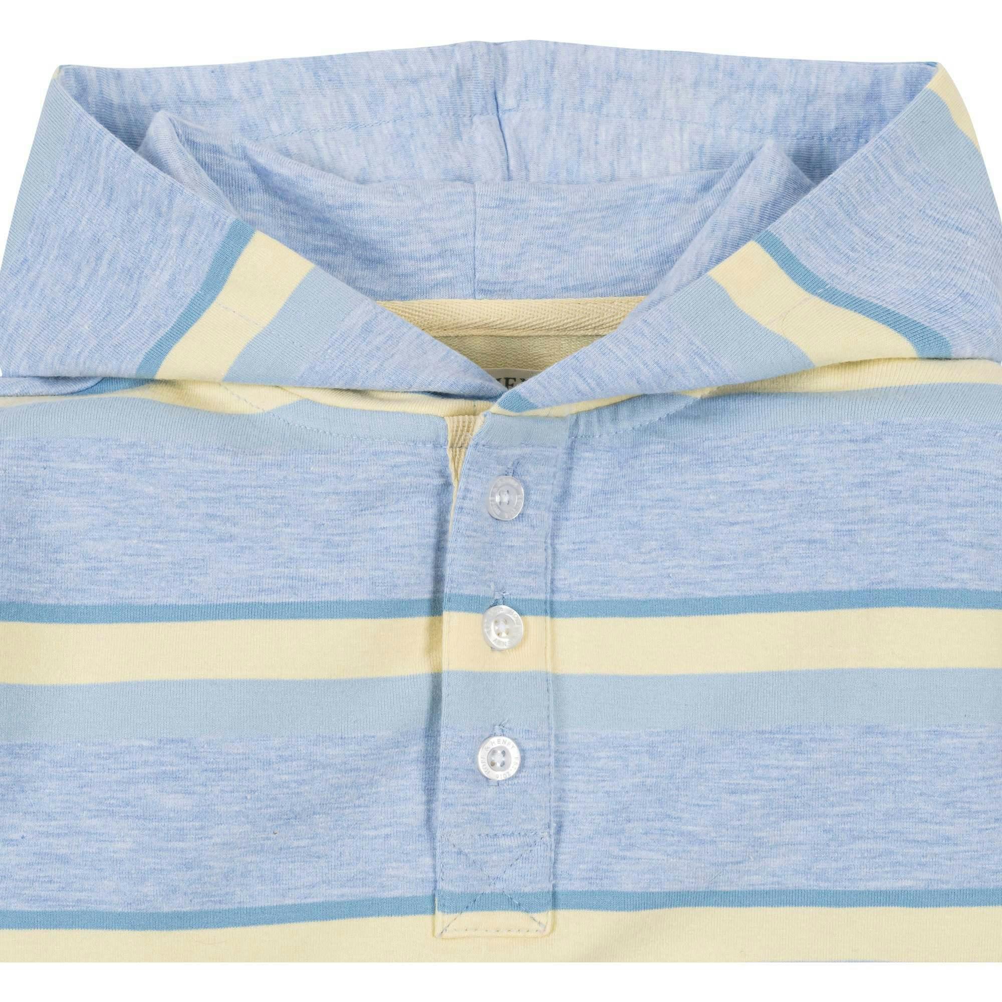 Organic French Terry Henley Hoodie, Blue