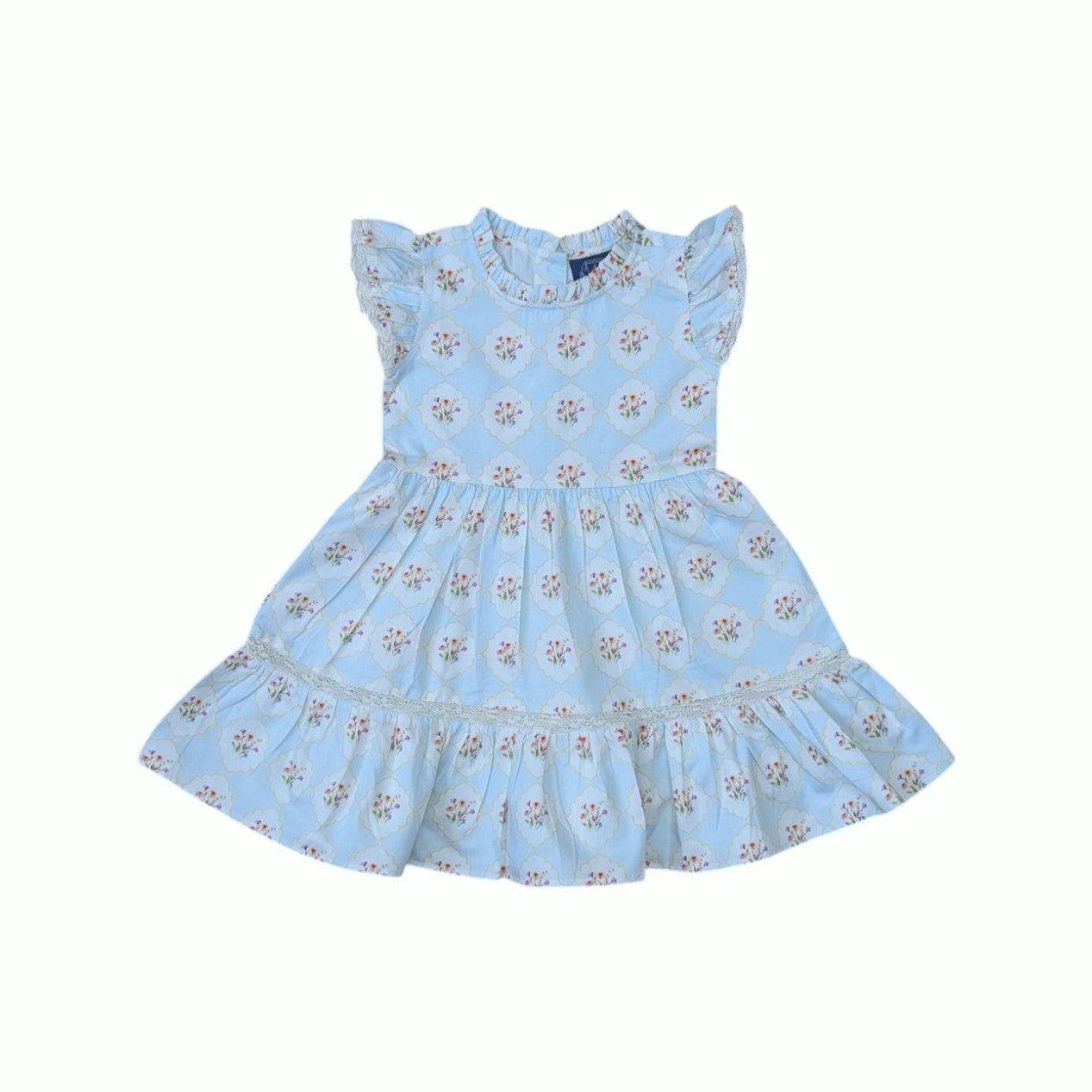 Garden Trellis Ruffle Dress