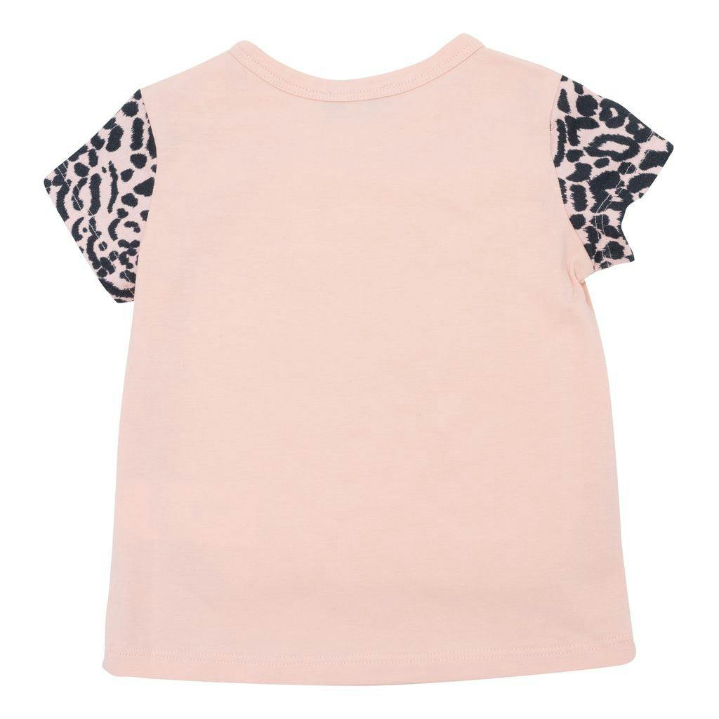 Pink Striped Tiger Logo T-Shirt