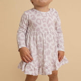 Laurel Leopard Ruffled Bodysuit Dress