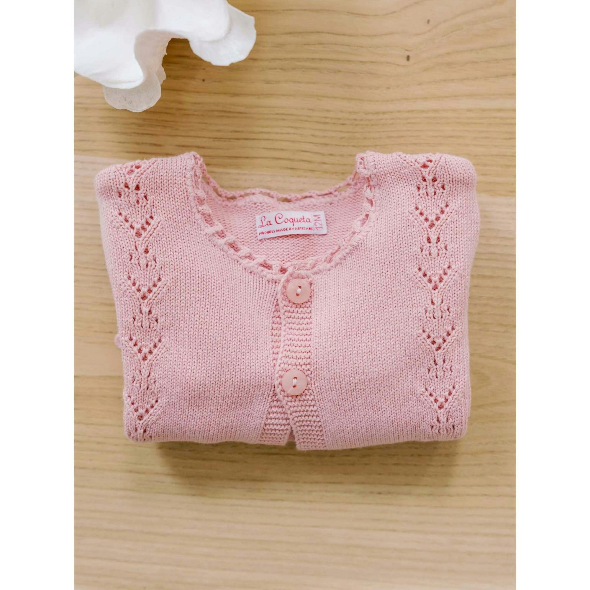 Dusty Pink Helado Cotton Girl Cardigan