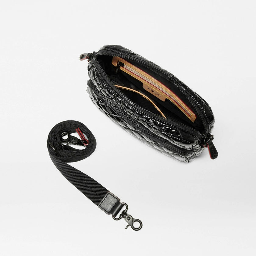 Black Lacquer Small Metro Camera Bag