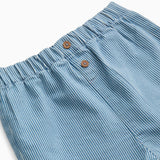Striped Soft Denim Shorts
