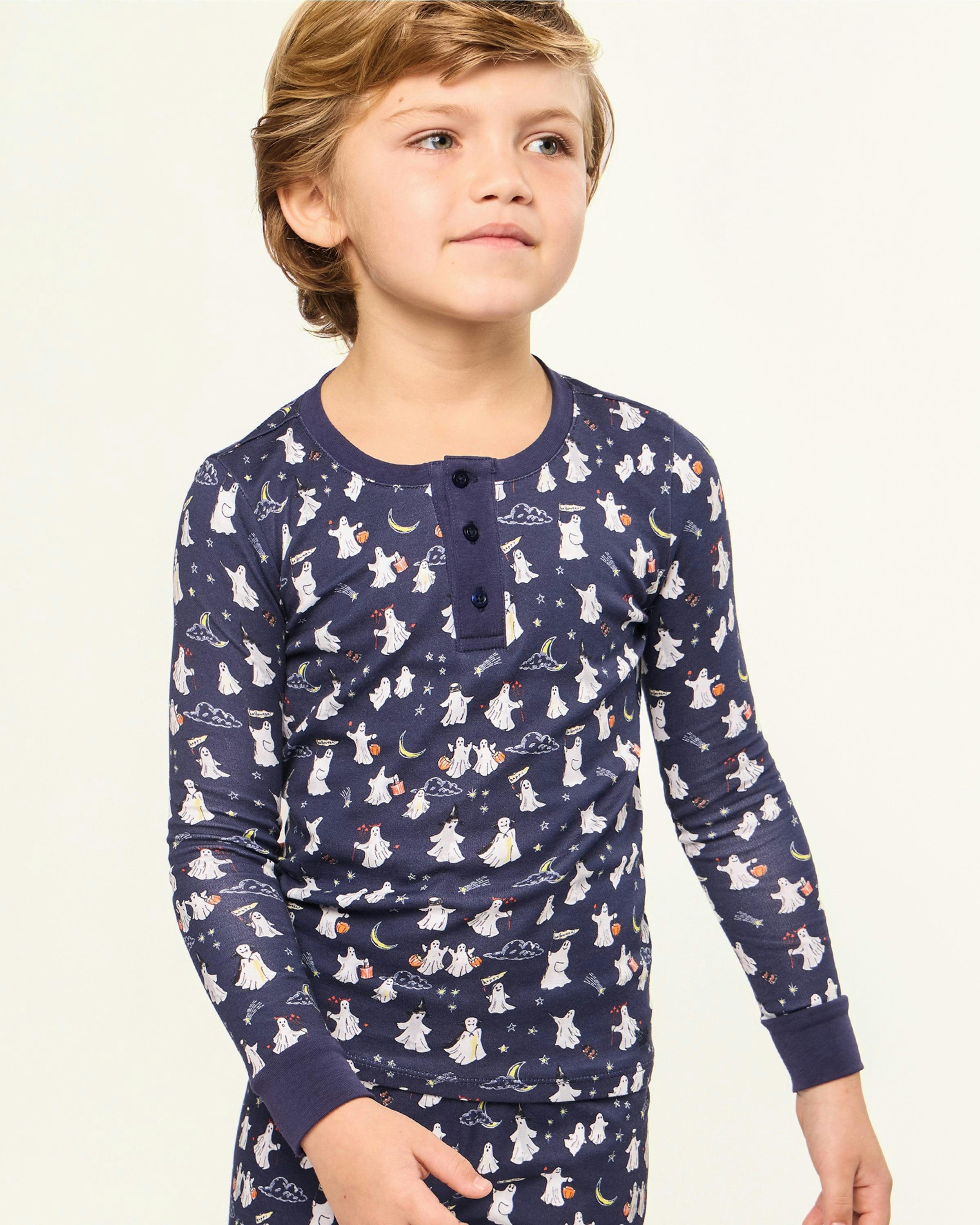 Kid's Pima Snug Fit Pajama Set in Spooky Slumber