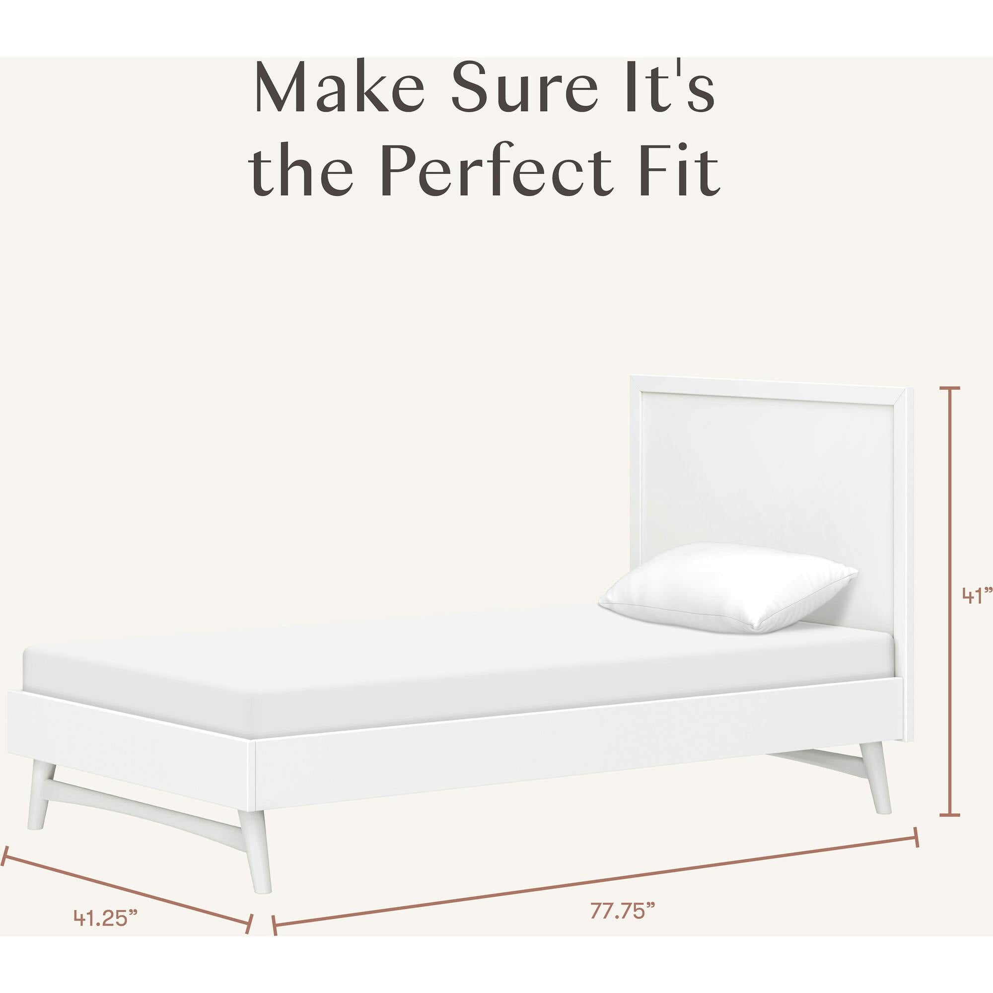 Palma Twin Bed in White