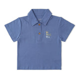 Organic Polo Shirt & Shorts Set - Slate