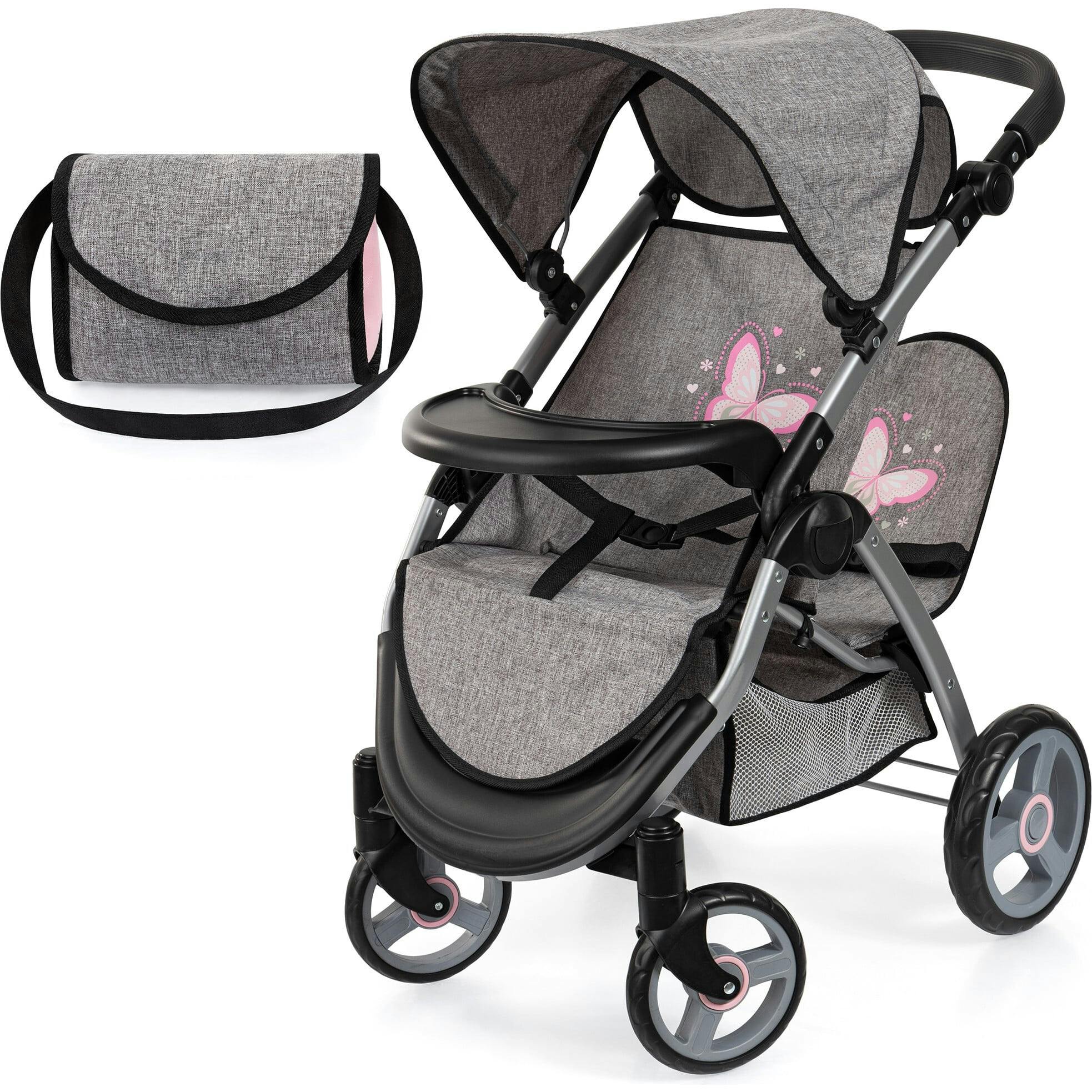 Bayer Design Dolls: Twin Star Stroller - Grey