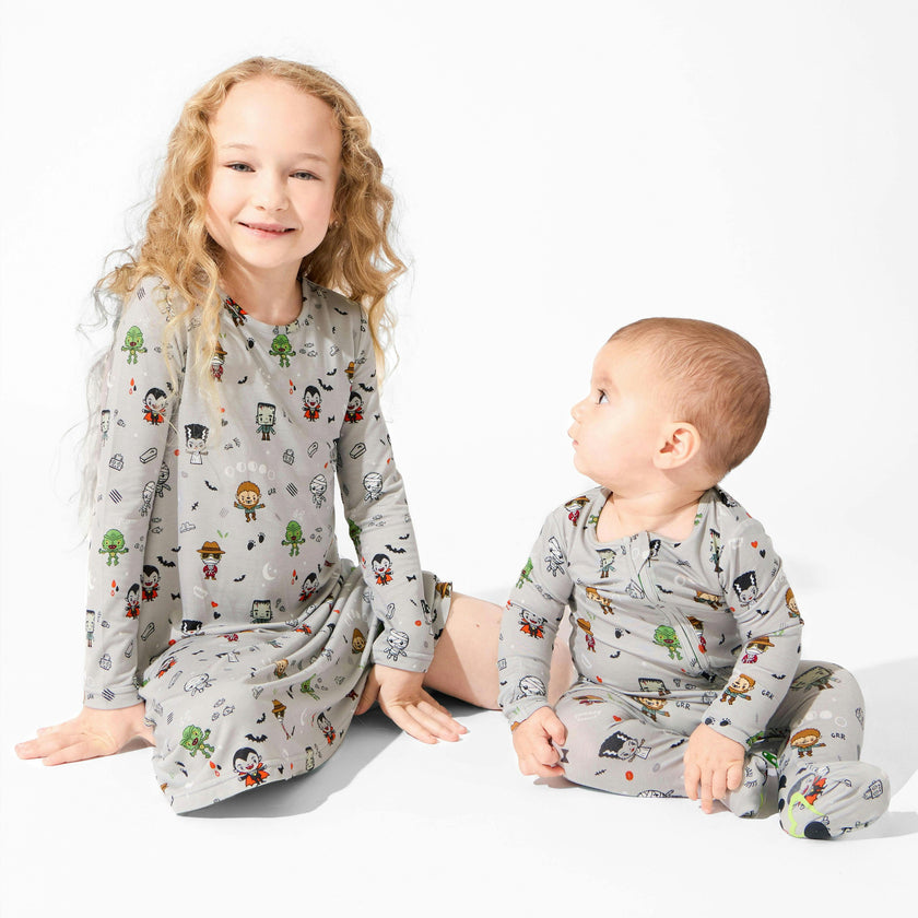 Little Monsters Bamboo Convertible Footie