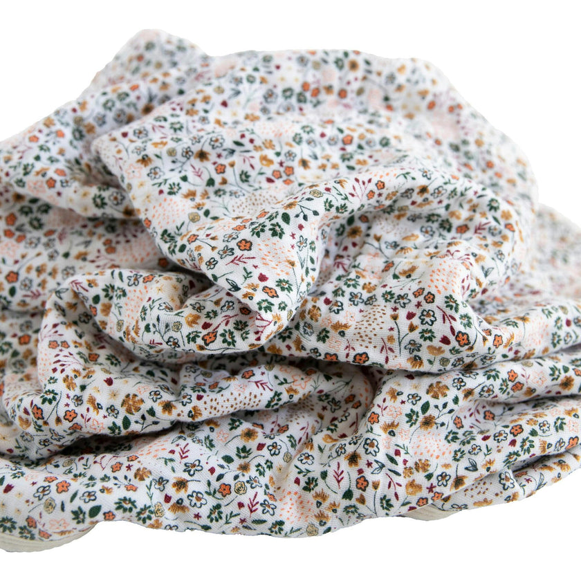 Original Cotton Muslin Quilt - Pressed Petals