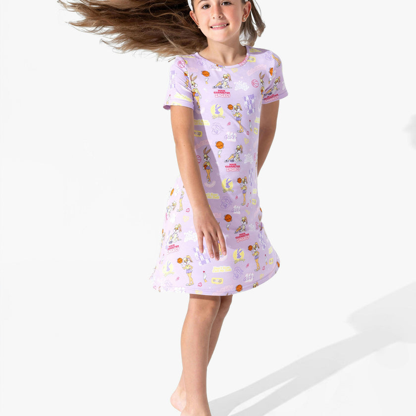 Lola Bunny Bamboo Girls' Short Sleeve Dress