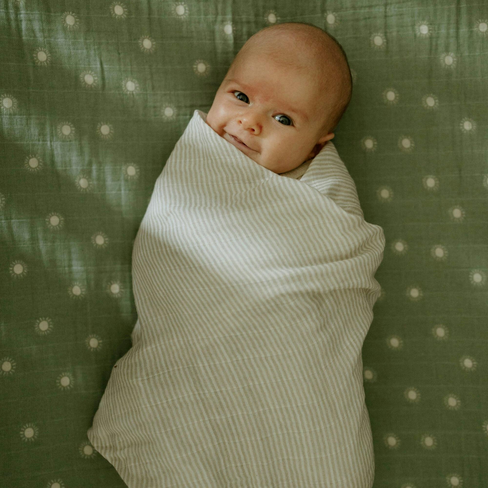 Organic Cotton Muslin Crib Sheet - Sage Suns