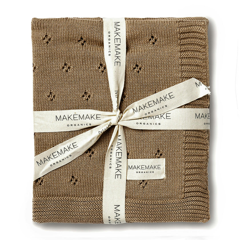 Organic Cotton Pointelle Baby Blanket