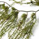 Rustic Mountain Pine Cone Winter Greenery Icicle Christmas Garland
