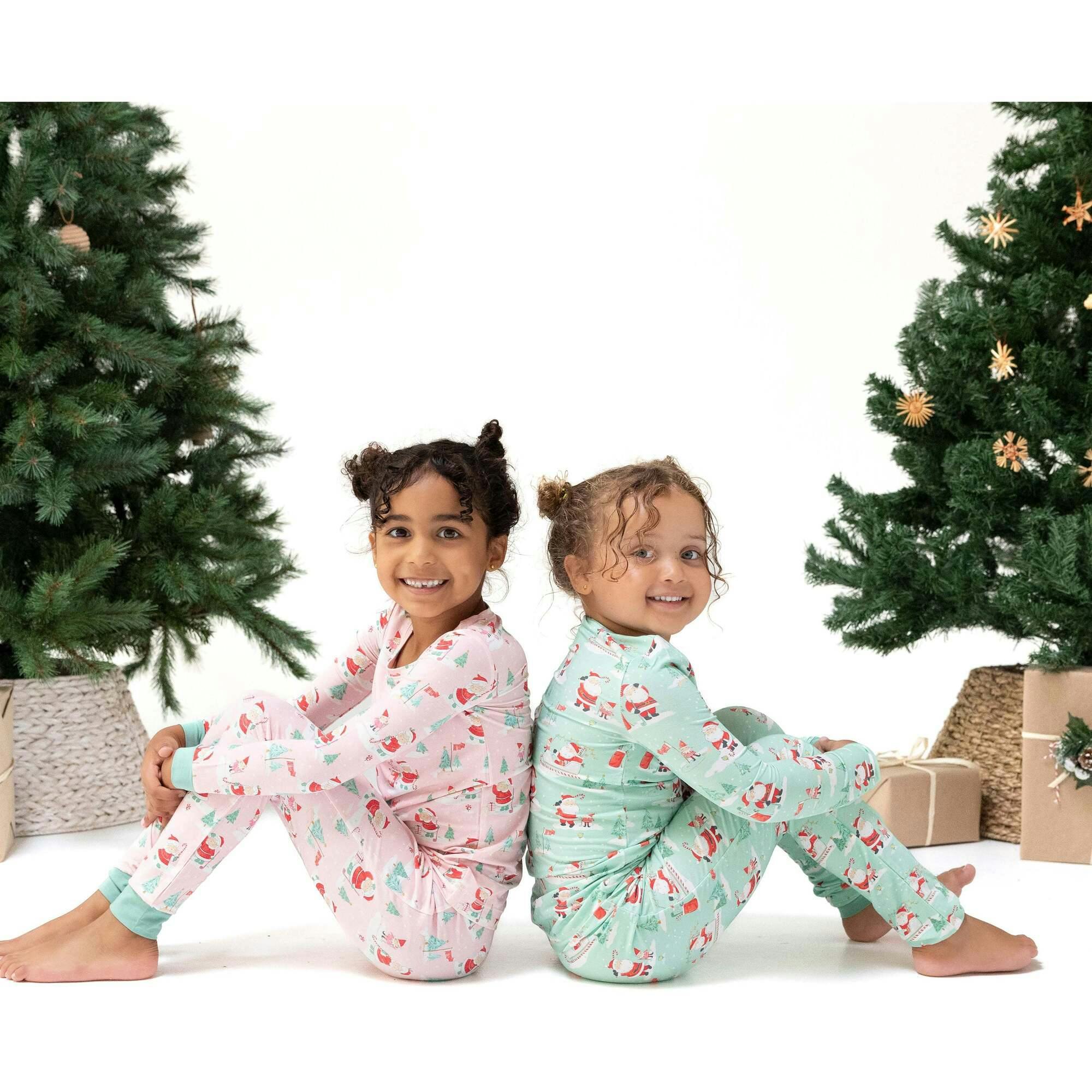 Golfing Santa and Elves - Long Sleeve Loungewear Set