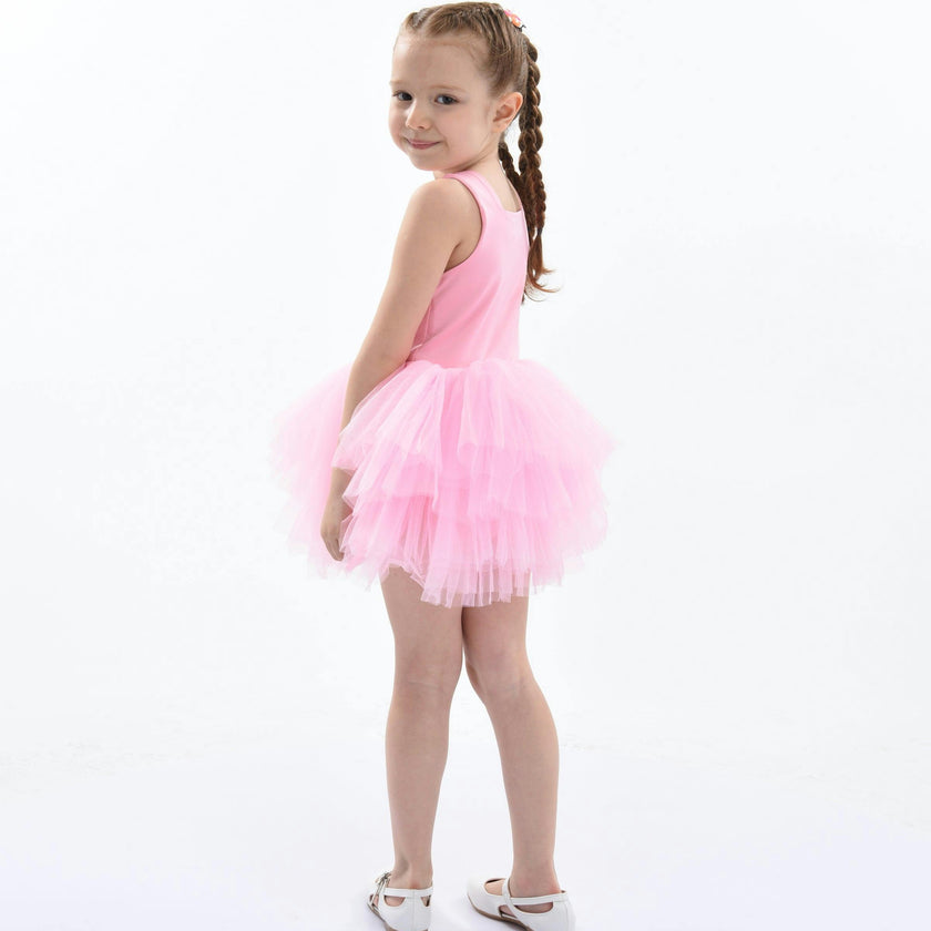 Pink Flamingo Solid Tutu Dress